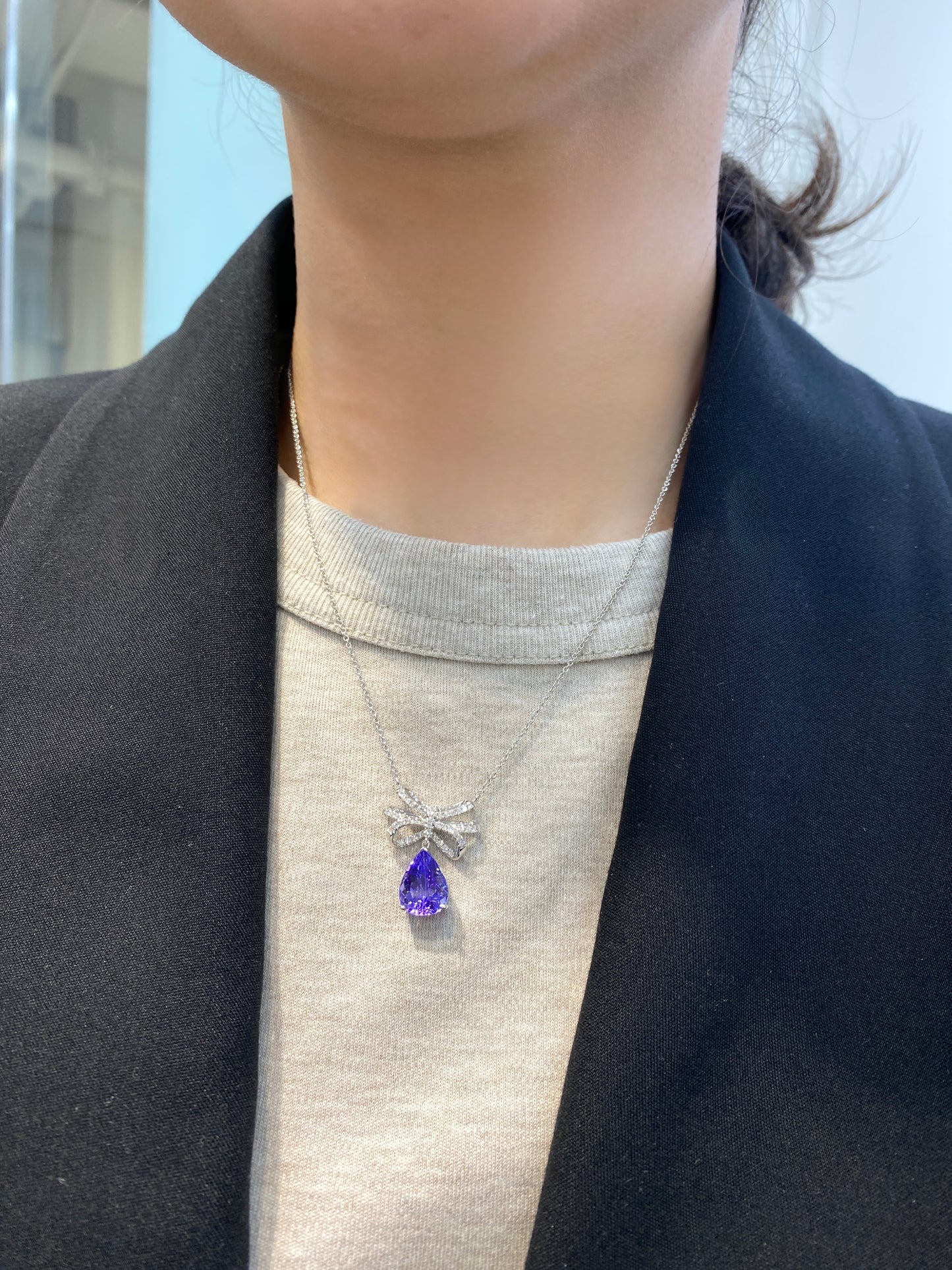Natural Tanzanite 3.22ct Necklace