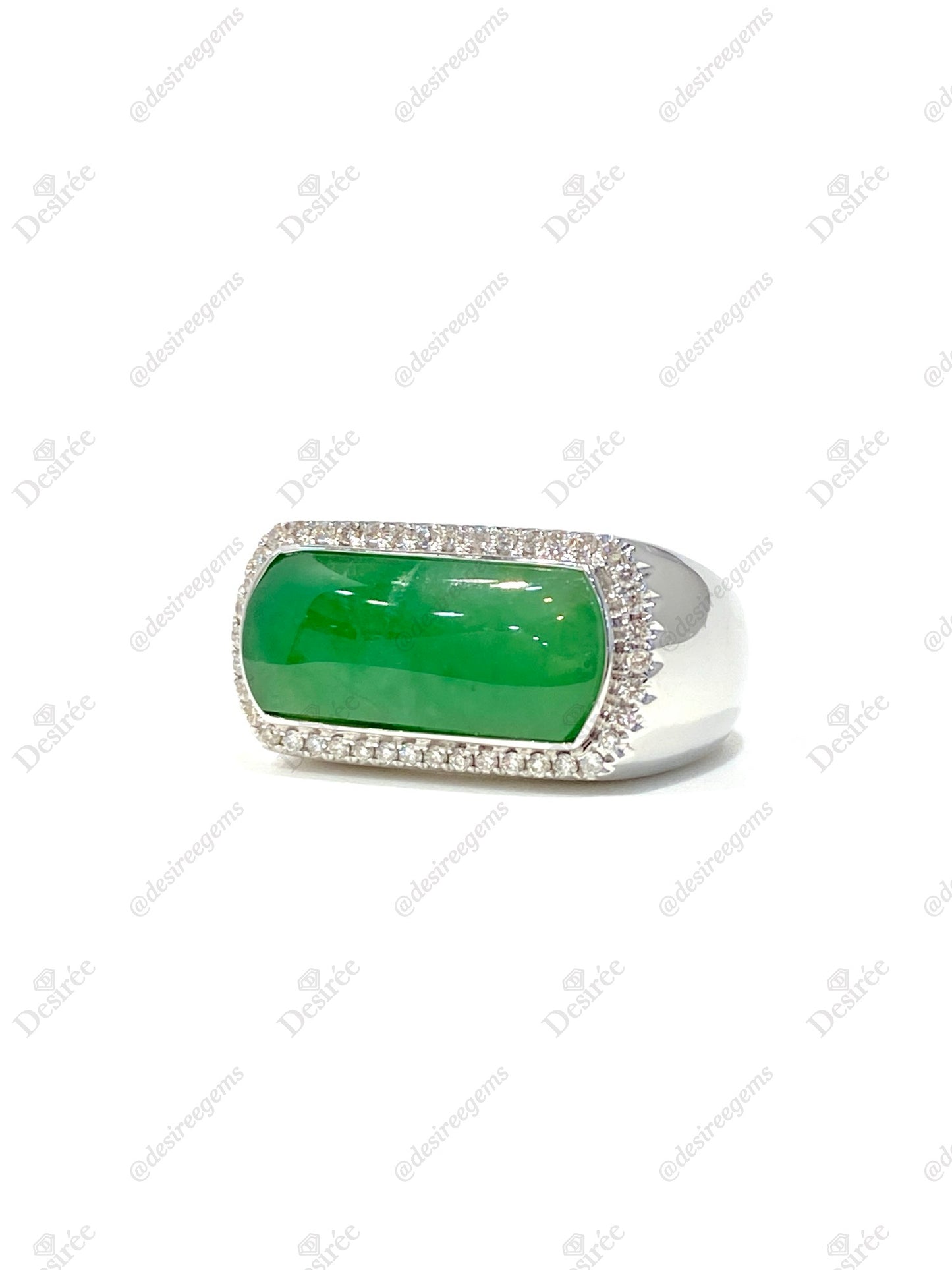 Natural Type A Jadeite Ring