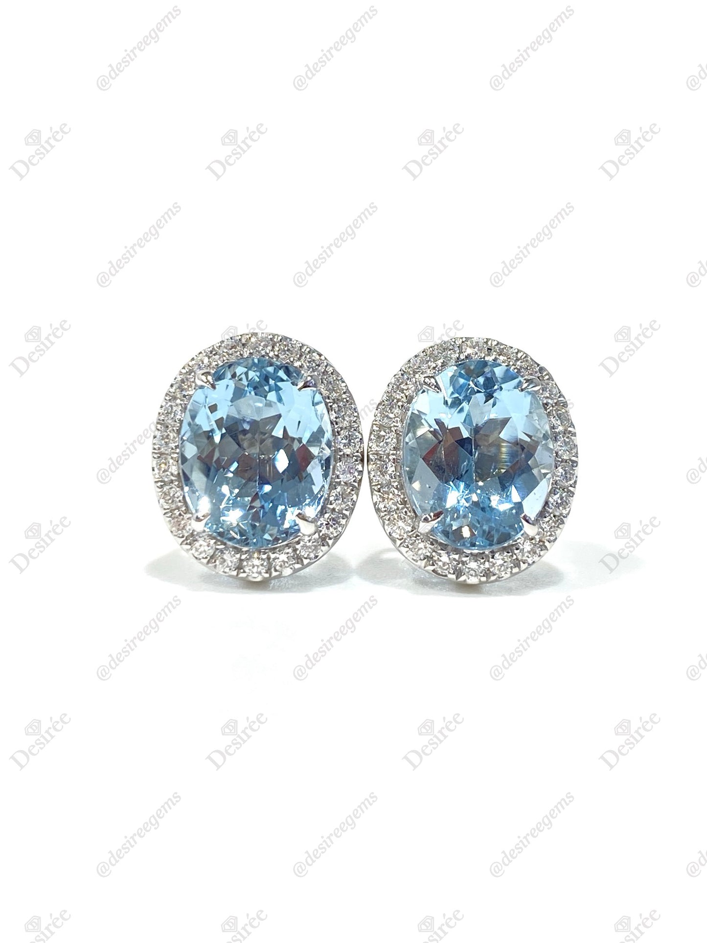 Natural Aquamarine Earrings 5.50ct