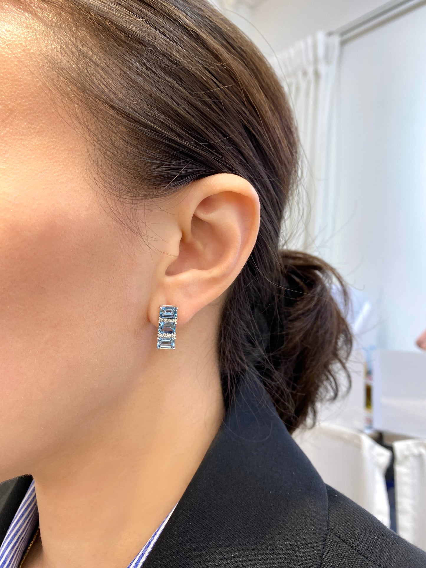 Natural Aquamarine Earrings 3.60ct