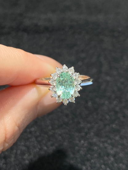 Natural Paraiba Tourmaline 1.09ct Ring