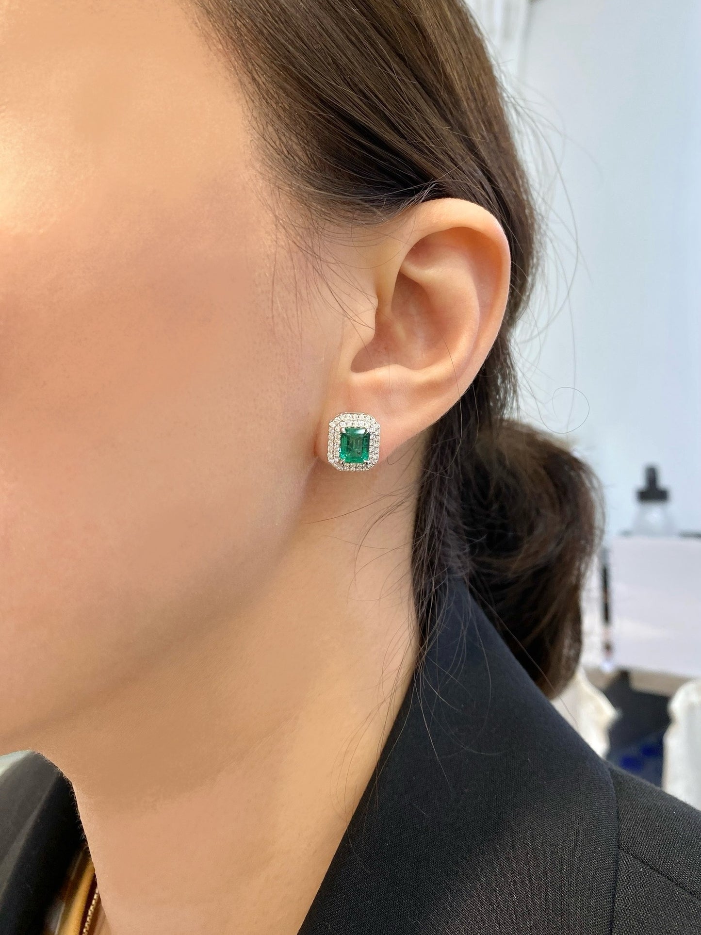 Natural Emerald 2.40ct Earrings