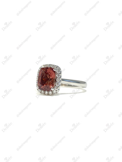 Natural Orange Spinel 1.70ct Ring