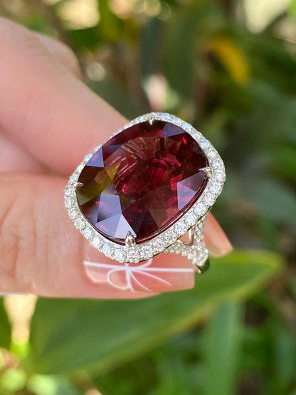 Natural Tourmaline 14.33ct Ring