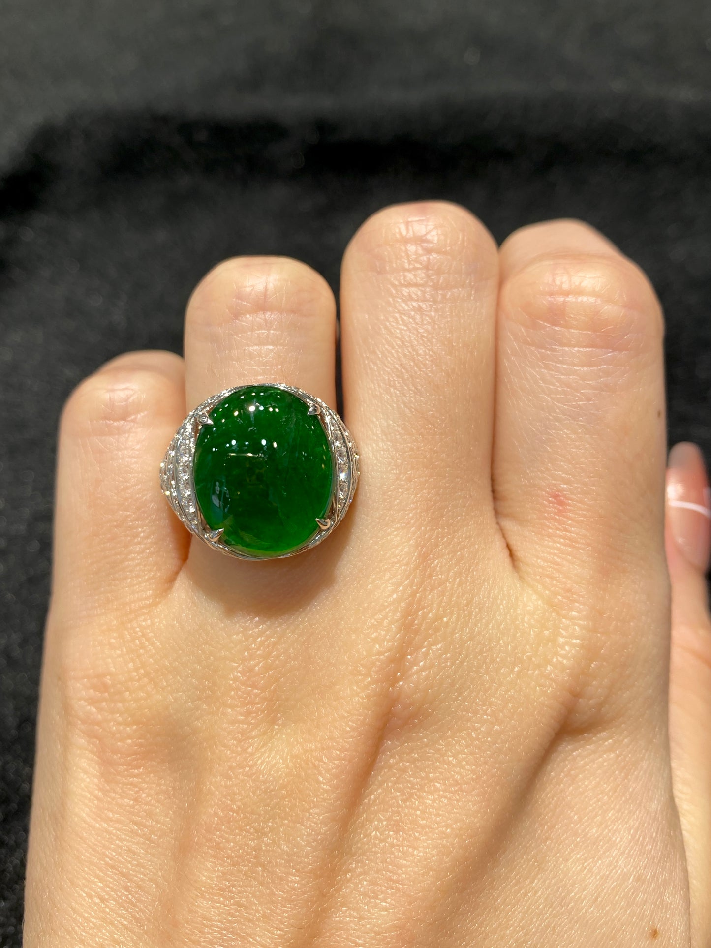 Natural Type A Jadeite Ring