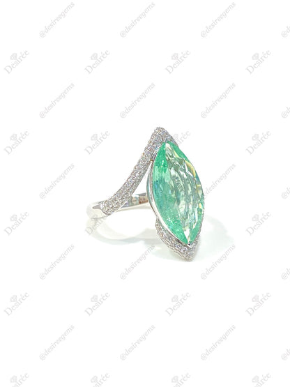 Natural Paraiba Tourmaline 3.95 Ring