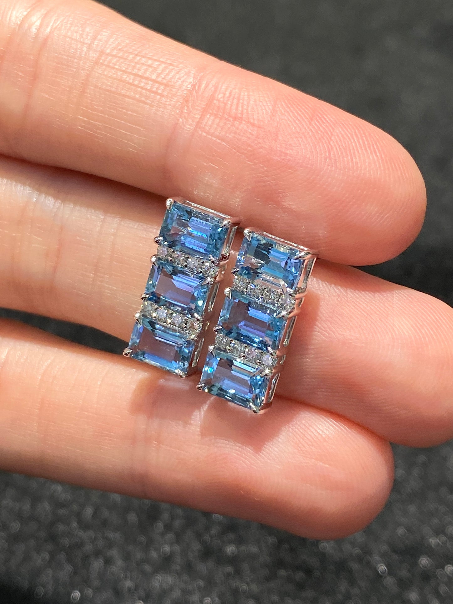 Natural Aquamarine Earrings 3.60ct
