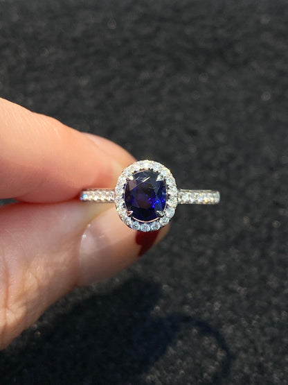 Natural Blue Sapphire 1.34ct Ring