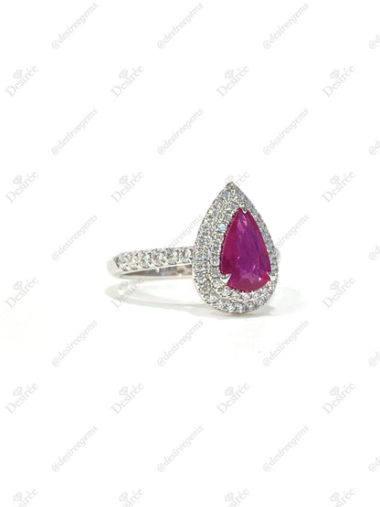 Natural Unheated Pigeon’s Blood Ruby 1.13ct Ring