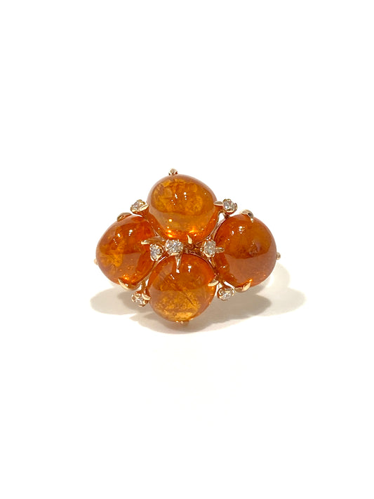 Natural Mandarin Garnet 12.15ct Ring