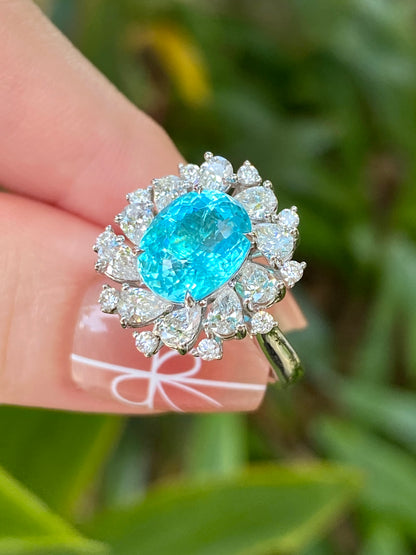 Natural Paraiba Tourmaline 2.63ct Ring