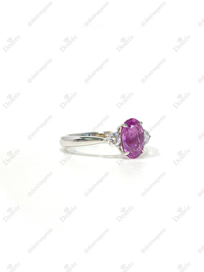 Natural Pink Sapphire 1.15ct Ring