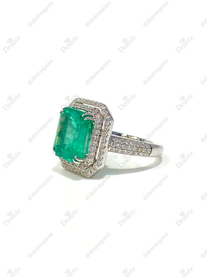 Natural Colombian Emerald 4.58ct Ring