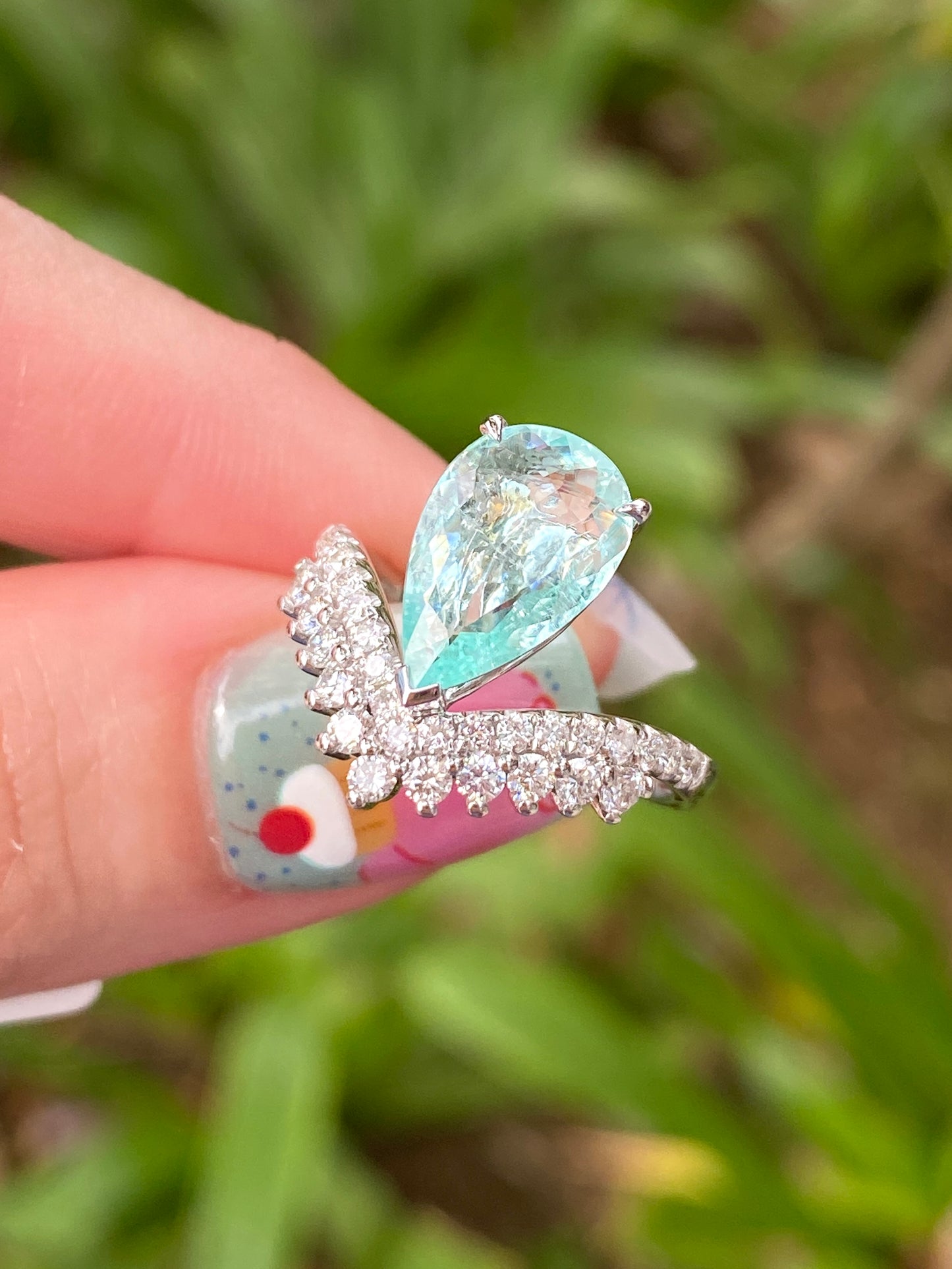 Natural Paraiba Tourmaline 1.67ct Ring