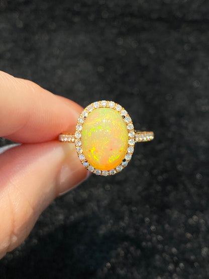 Natural Opal 3.07ct Ring