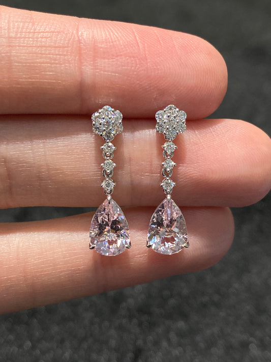 Natural Morganite 2.40ct Earrings