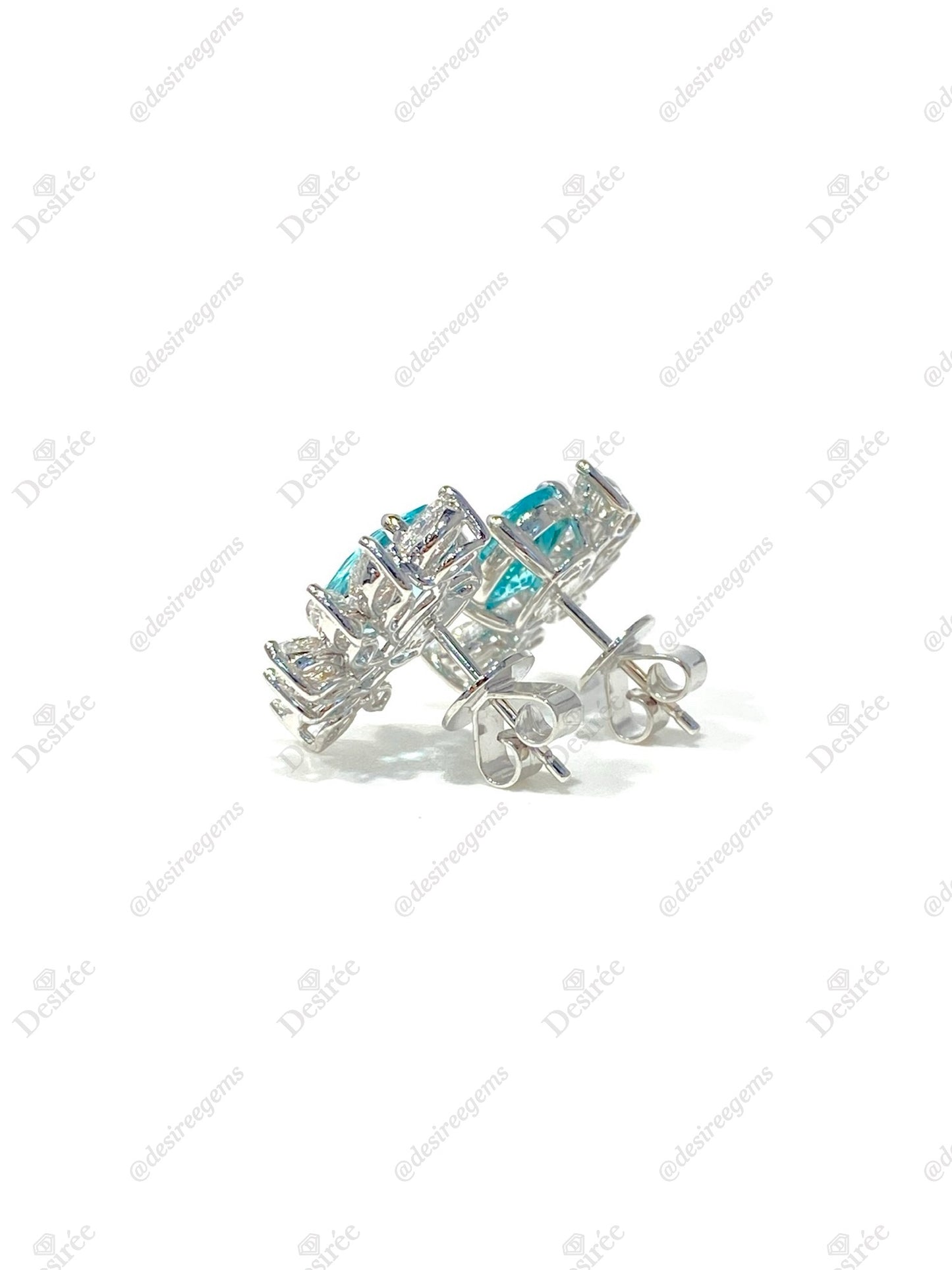 Natural Paraiba Tourmaline 3.20ct Earrings