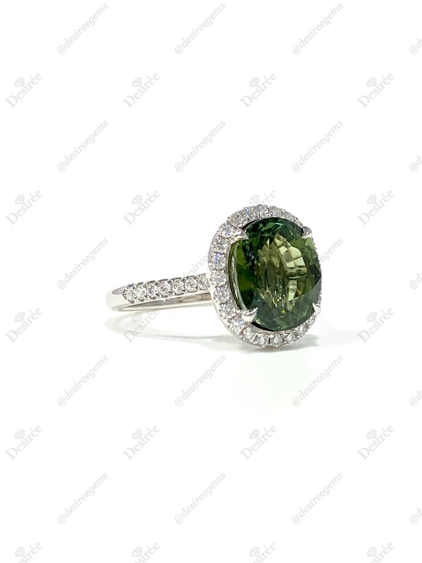 Natural Green Tourmaline 4.04ct Ring