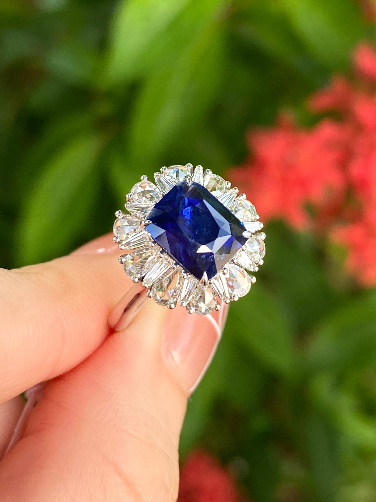 Natural Royal Blue Sapphire 3.48ct Ring