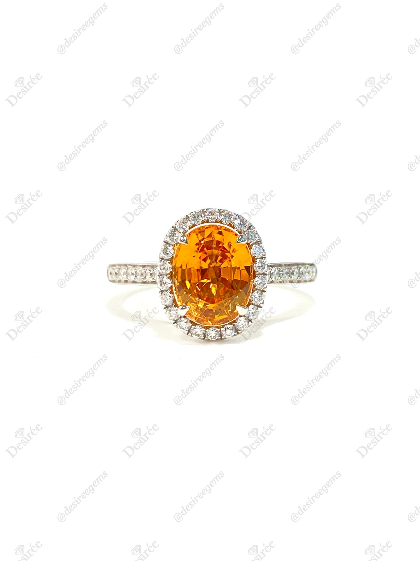 Natural Mandarin Garnet 2.45ct Ring