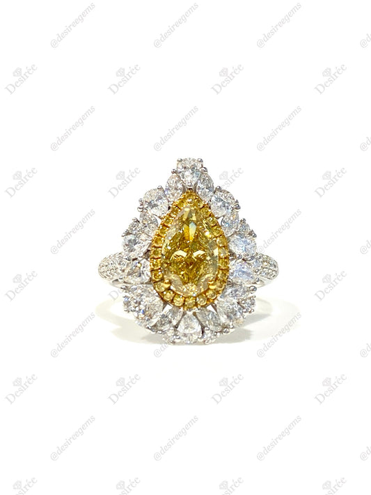 Natural Yellow Diamond 1.50ct Ring