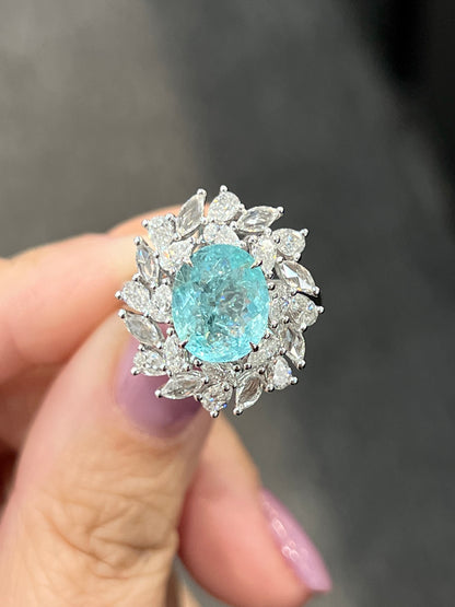 Natural Paraiba Tourmaline 2.25ct Ring