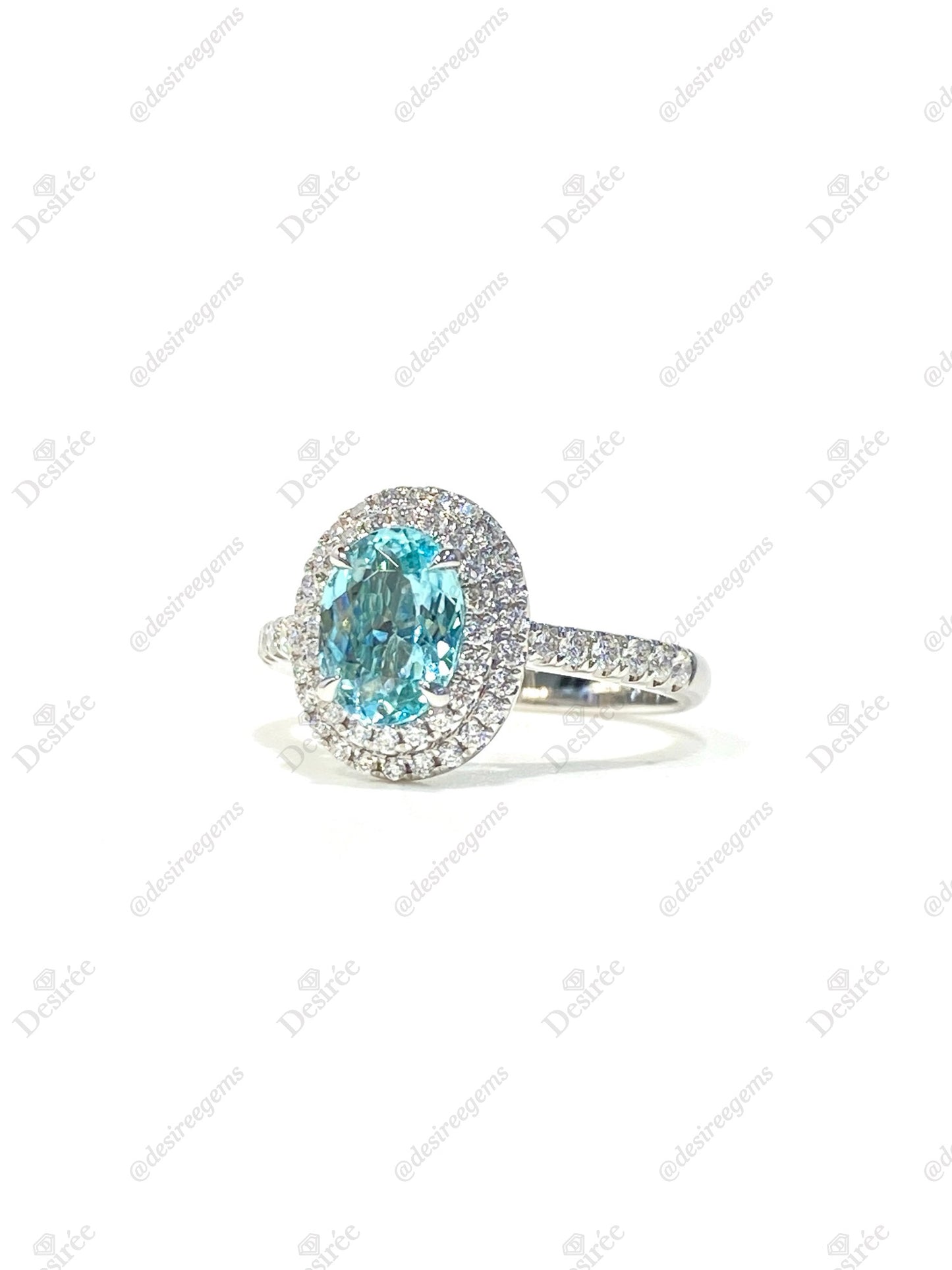 Natural Paraiba Tourmaline 0.91ct Ring