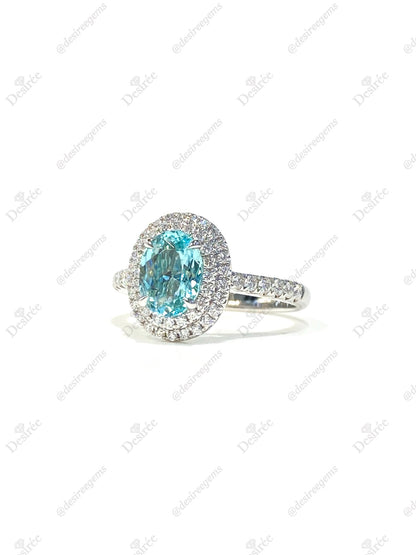 Natural Paraiba Tourmaline 0.91ct Ring