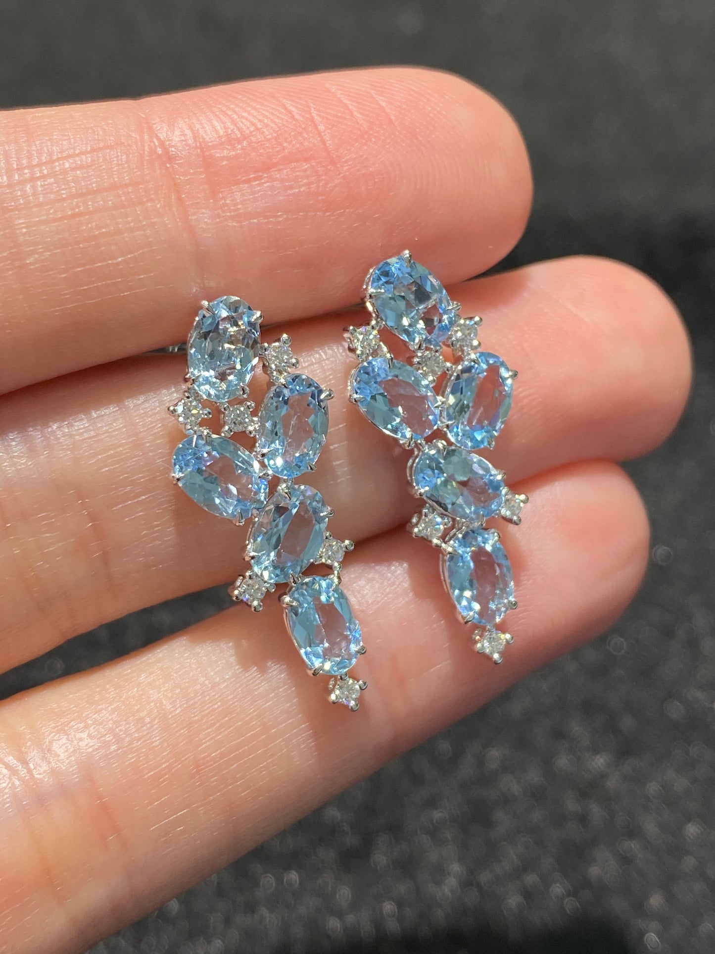 Natural Aquamarine Earrings 3.54ct