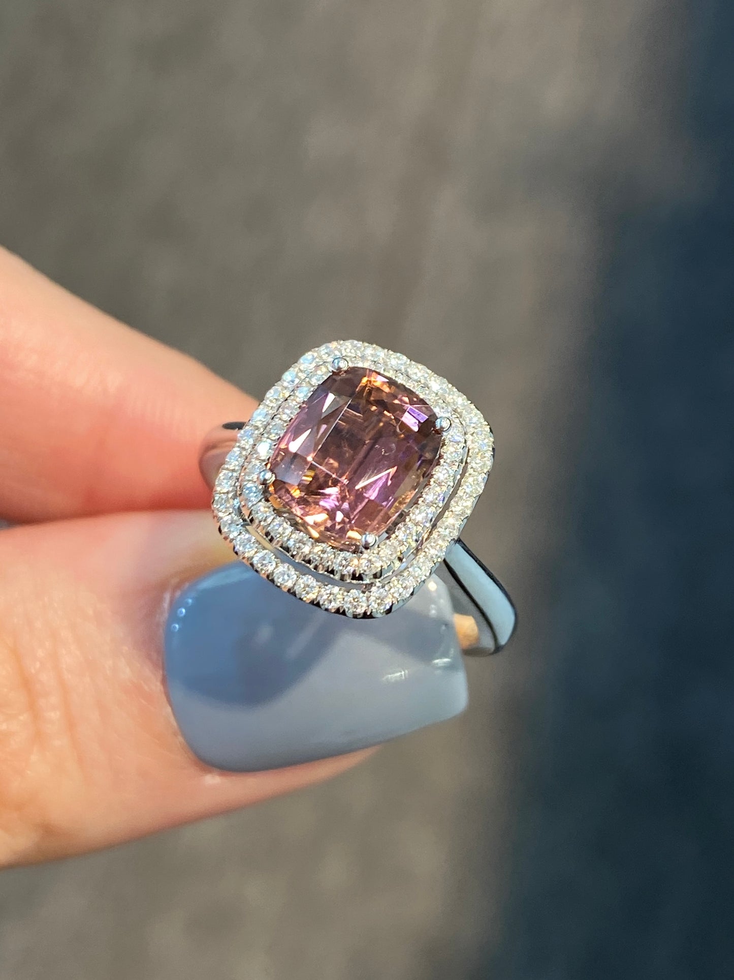 Natural Purplish Pink Tourmaline 1.90ct Ring