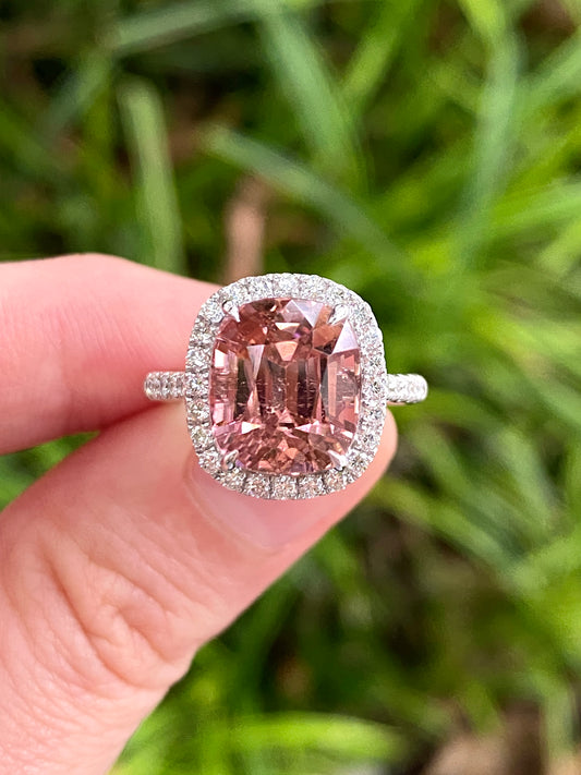 Natural Pink Tourmaline 5.12ct Ring