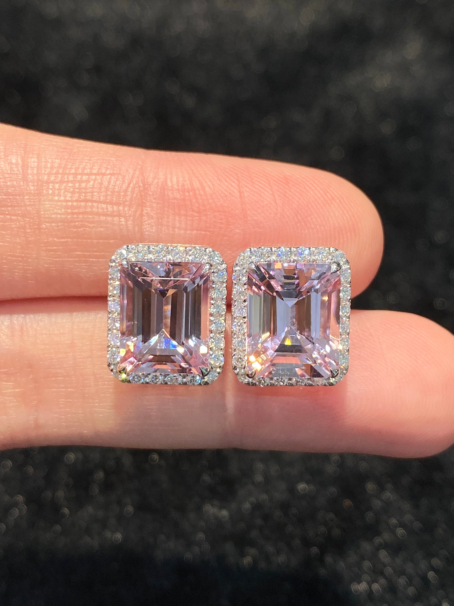Natural Morganite 6.55ct Earrings