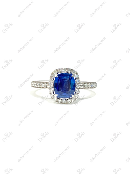 Natural Blue Sapphire 1.02ct Ring