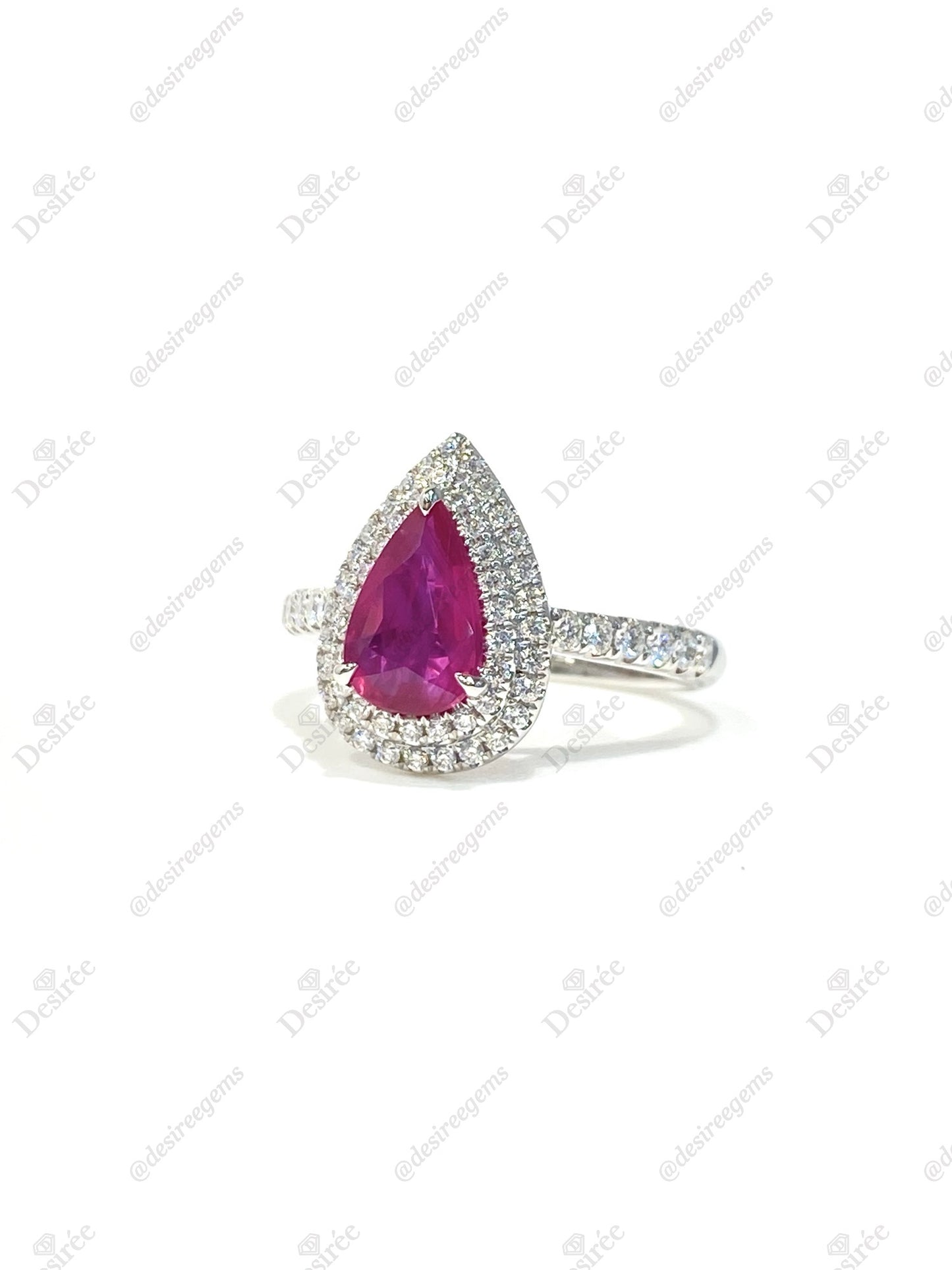 Natural Unheated Pigeon’s Blood Ruby 1.13ct Ring