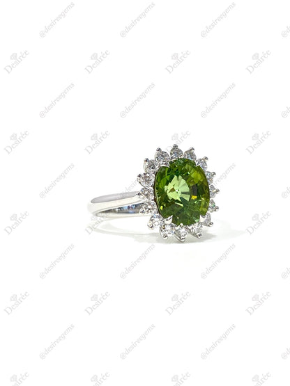Natural Green Tourmaline 2.91ct Ring