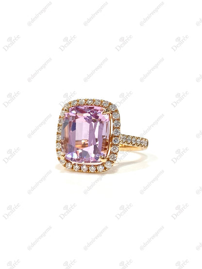 Natural Kunzite 6.50ct Ring