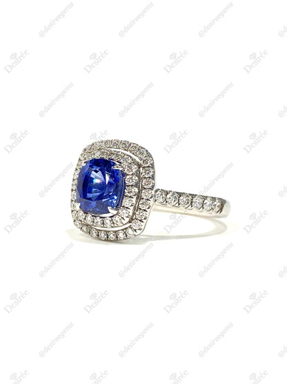 Natural Blue Sapphire 1.47ct Ring