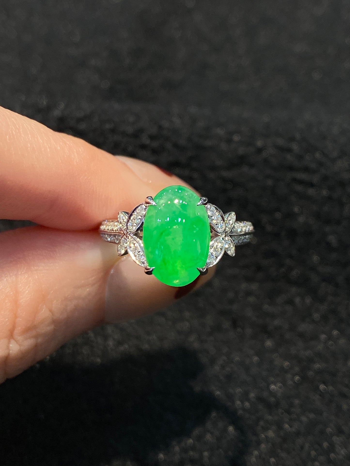 Natural Type A Jadeite Ring