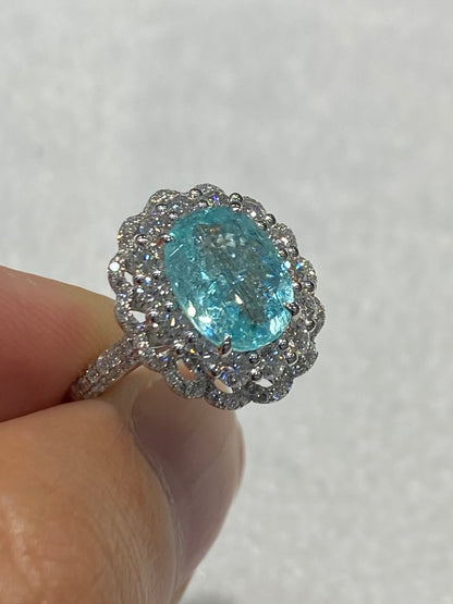Natural Paraiba Tourmaline 2.44ct Ring