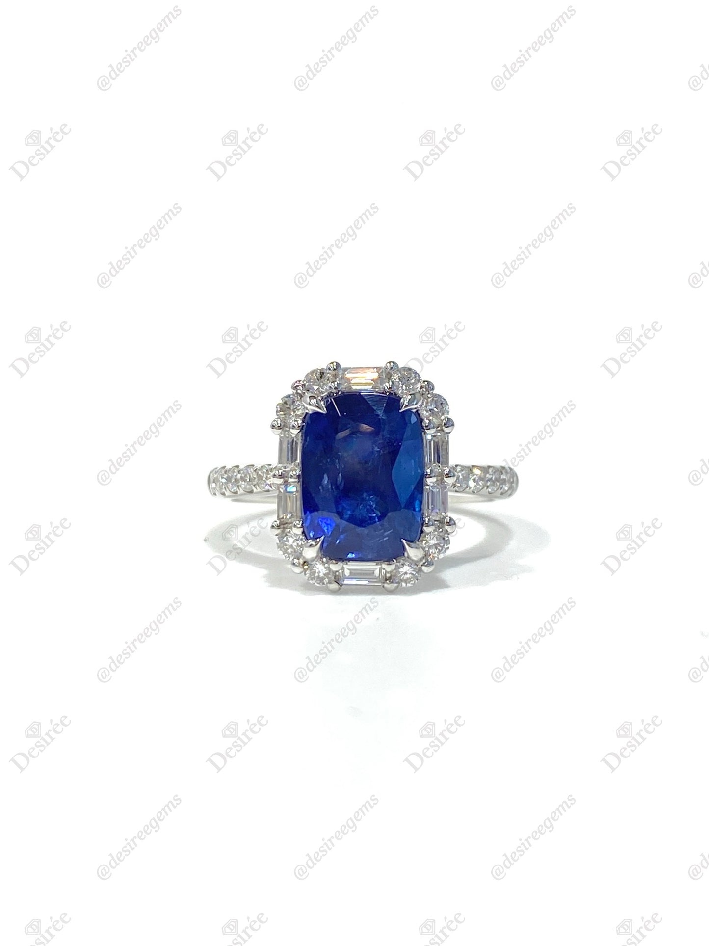 Natural Royal Blue Sapphire 4.19ct Ring