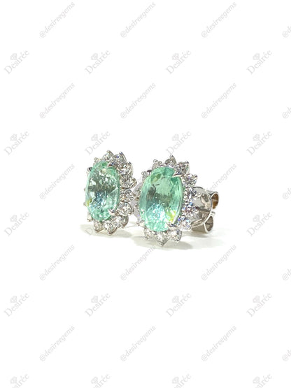 Natural Paraiba Tourmaline 3.04ct Earrings