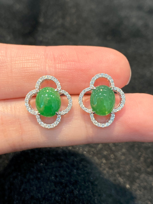 Natural Type A Jadeite Earrings