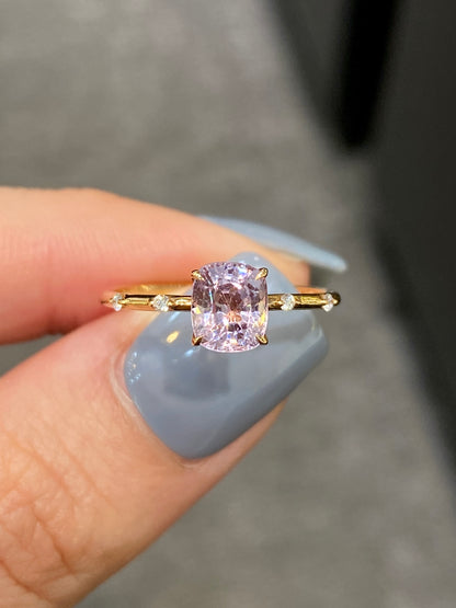 Natural Pink Spinel 0.97ct Ring