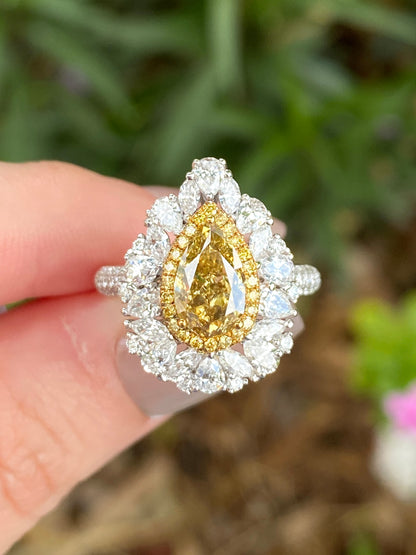 Natural Yellow Diamond 1.50ct Ring