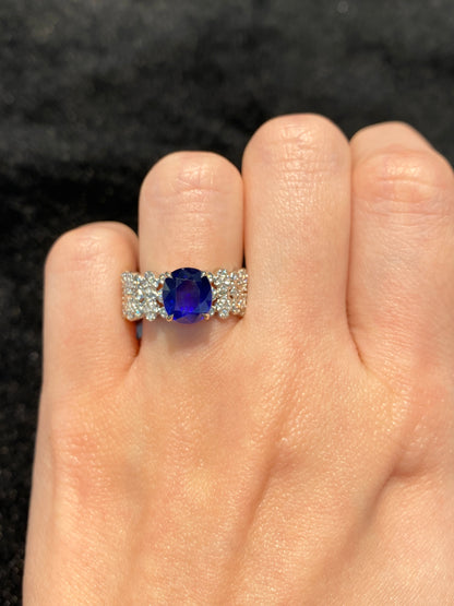 Natural Blue Sapphire 2.42ct Ring