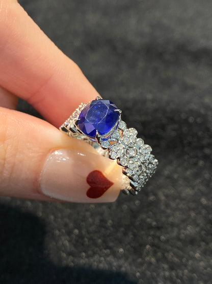 Natural Blue Sapphire 2.42ct Ring