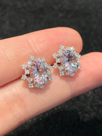 Natural Morganite 2.88ct Earrings