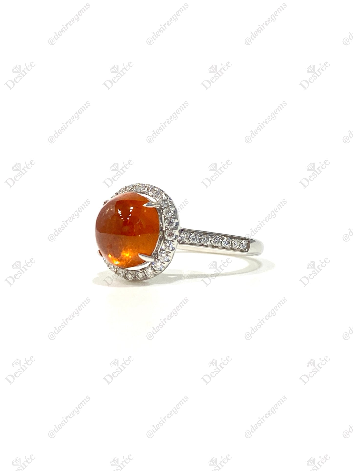 Natural Mandarin Garnet 3.71ct Ring