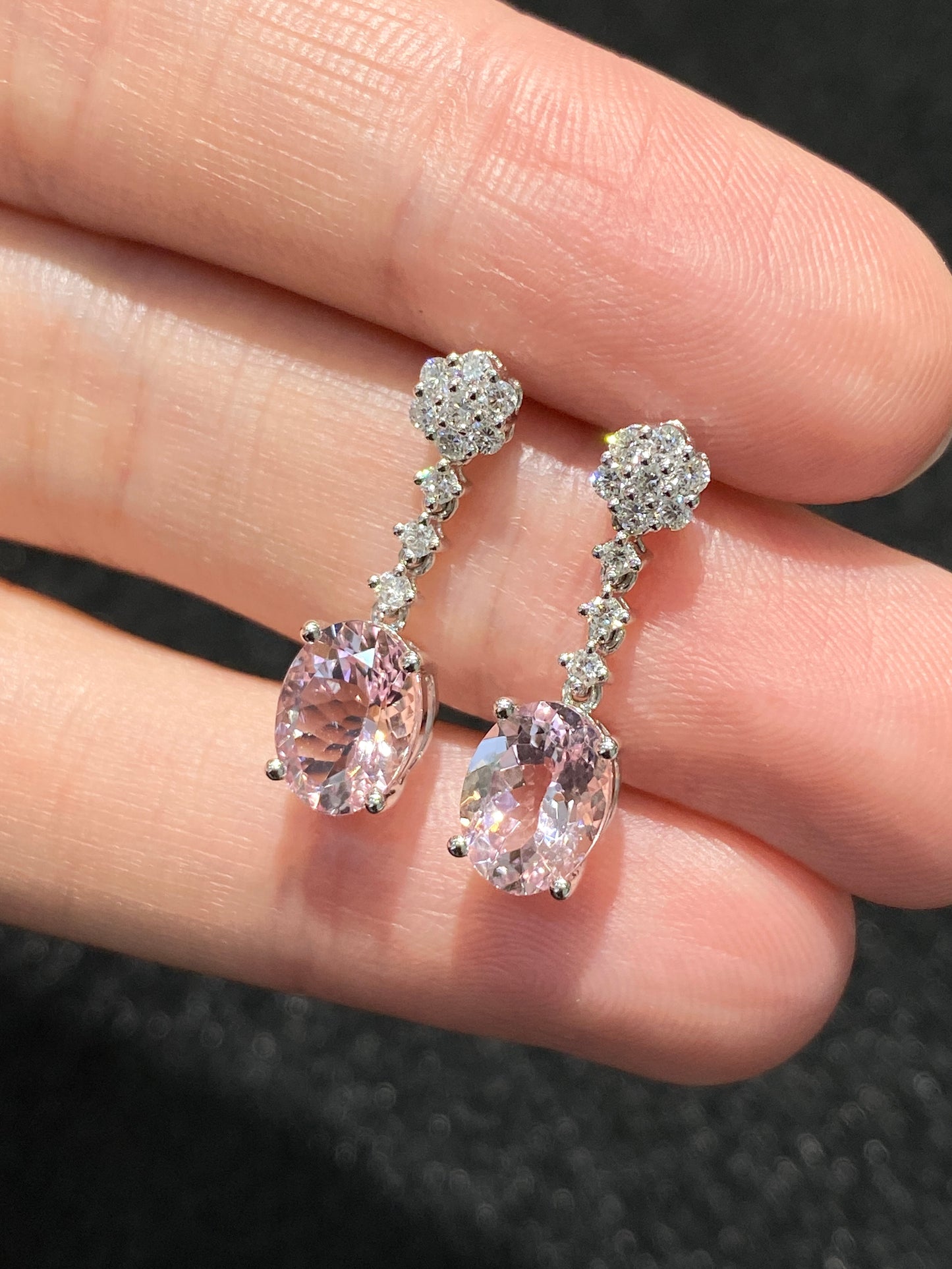 Natural Morganite 2.47ct Earrings