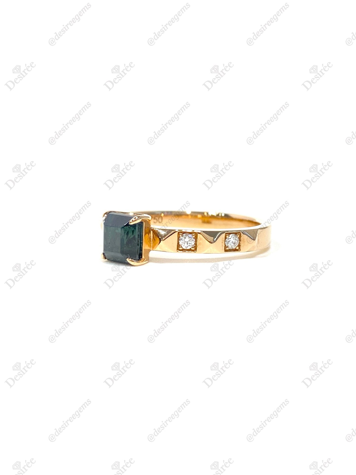 Natural Indicolite Blue Tourmaline 1.25ct Ring